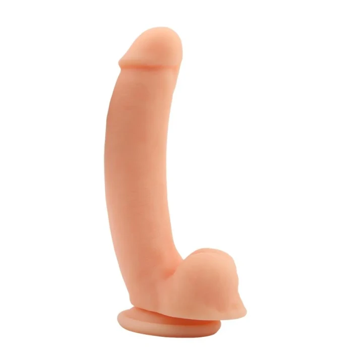 Dildo do stymulacji punktu G z przyssawką, wodoodporny, 20.5 cm z silikonu