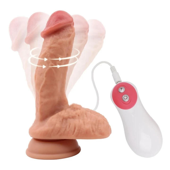 Wibrujące dildo z kontrolerem, silikonowe, 18,5 cm, 7 trybów intensywności