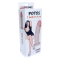 Dildo POTOS LOVECLONEX 20,5 cm, elastyczna cyber skóra, przyssawka, wodoodporny
