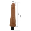 Dildo BAILE - Realistyczny, Wibracje, Materiał: TPR/ABS, 8.8