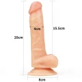 Dildo Easy Strapon 7,5'' - TPE, poliester, miękkie szelki regulowane