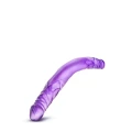 Dildo podwójny B YOURS, 14 cali, 3,1 cm, PVC, bez ftalanów, kolor fioletowy