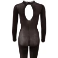 Catsuit erotyczny z koronkowym kołnierzem, 100% poliamid, rozmiar M/L