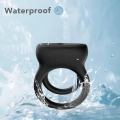 Pierścień wibracyjny Dualo Black, 9 funkcji, silikonowy, wodoodporny, USB