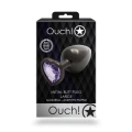 Zatyczka analna - Ouch! Heart Gem, metalowa, wodoodporna, duża
