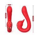 Wibrator do punktu G Swan Red, 20,4 cm, 9 funkcji wibracji, silikon medyczny