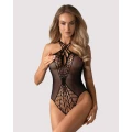Body OBSESSIVE B118, rozmiary S/M/L, elastyczna dzianina 90% nylonu, otwarty krok