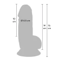 Dildo INFERNO HIDDEN DESIRE, PVC 14 cm, realistyczne detale, przyssawka