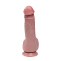 Dildo silikonowe Hyper-Realistic 21 cm – elastyczne, realistyczne żłobienia, przyssawka
