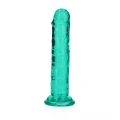 Dildo REALROCK CRYSTAL CLEAR, 6” (15,5 cm), z przyssawką, wodoodporne, bez ftalanów