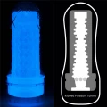 Masturbator - Lumino Play, TPE, 20.5 cm długości, żebrowany tunel, świecący w ciemności