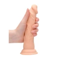 Dildo - Skin TPE, 19 cm długości, realistyczna faktura, ultra-mocna przyssawka