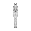 Bodystocking OBSESSIVE G332 - czarny, elastyczne paseczki, otwarty krok, S/M/L