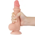 Dildo TPE 7,5'' z przesuwającą się skórą, podwójna gęstość, przyssawka