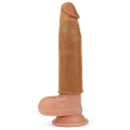 Rękaw przedłużający penis Pleasure X, 1 cal dłuższy, realistyczny, brązowy TPE