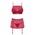 Bielizna erotyczna Bielizna-Lividia 3-częściowy zestaw, regulowane ramiączka, koronka, S/M