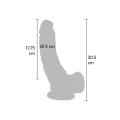 Dildo 8 cali TOYJOY z wibracjami, realistyczny kolor ciała, PVC bez ftalanów