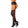 Garter Stockings OBSESSIVE S821 – S/M/L, elastyczny materiał, cienkie paseczki