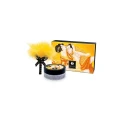 Puder do masażu, Luscious Mango - bez dodatku cukru, właściwości osuszające, zestaw z piórkiem