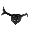 Uprząż do dilda FFS Stay-Put, regulowana, 3 pierścienie mocujące, kolor czarny