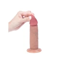 Dildo silikonowe RealFeel — ruchoma napletka, długość 18 cm, średnica 4 cm