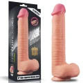 Dildo - Dwuwarstwowe Platynowe Silikonowe, 30,5 cm, Hiperrealistyczny Design