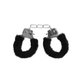 Kajdanki dla pary Pleasure - Futro sztuczne, stal, długość 29 cm