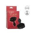 Wtyczka analna silikonowa Forbidden Small Rose, wodoodporna, ergonomiczna, czarna