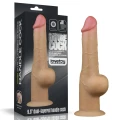 Dildo - Love Toy, dwuwarstwowy silikon, uchwyt, przyssawka 7,9 cm, długość 24 cm