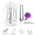 Masturbator wibrujący Master Transparent, TPE+ABS, wodoodporny, 10 trybów wibracji
