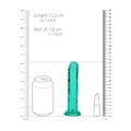 Dildo REALROCK CRYSTAL CLEAR, 6” (15,5 cm), z przyssawką, wodoodporne, bez ftalanów