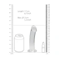 Dildo CRYSTAL CLEAR - 17 cm, przezroczyste, z przyssawką, bez ftalanów