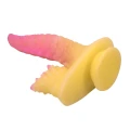 Dildo Power Monsters Flamebeast - 22,5 cm, żłobiony, silikon medyczny, z przyssawką