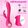 Wibrator króliczek Rabbit G-Spot Dual - silikon 2w1, 9+9 trybów, IPX7, USB magnetyczne