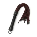 Flogger skórzany Hidden Desire, długość 55 cm, naturalna skóra, cynkowy uchwyt
