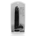 Dildo RealRock - Extra Large, 33 cm długości, 7,6 cm średnicy, czarny