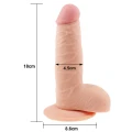 Dildo Love Toy Ultra Soft Dude 18 cm, Miękka Cyber Skóra, Przyssawka