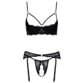 Biustonosz na półce z zestawem COTTELLI LINGERIE - koronkowy, seksowny, z opaską satynową