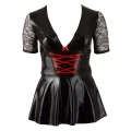 Sukienka mini COTTELLI LINGERIE 3XL z koronkowymi rękawami i czerwonym sznurowaniem