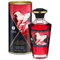 Olej Warming - Shunga Blazing Cherry, 100 ml, aromat wiśni, efekt rozgrzewający