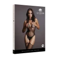 Bodystocking LE DESIRE, siateczka fence net, XL-4XL, kontrastowe szelki
