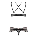 Komplet bielizny OBSESSIVE 873-SEA-1 L/XL, koronkowy, regulowane paski, stringi