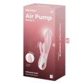 Wibrator królik Satisfyer Air Pump Bunny 3 - silikon, wodoodporny, regulowana średnica