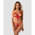 Body Matildea OBSESSIVE, otwarte miseczki, koronka, regulowane ramiączka