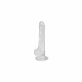 Dildo Lusty, 18 cm, przezroczysty, materiał żelowy, hipoalergiczny