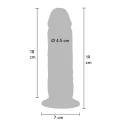 Dildo ToyJoy Get Real Skin 19 cm, silikon, ruchomy napletek, przyssawka