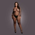 Bodystocking LE DESIRE, Off-shoulder, Elastyczny, Otwarty krok, XL-4XL