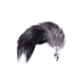 Wtyczka analna Plug-Fox TAIL XXL, stal nierdzewna, ogon lisie, anatomiczny kształt