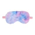 Opaska na oczy - Fluffy Mask, miękka pluszowa, elastyczny pasek, multikolor