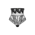 Majtki Arienna OBSESSIVE, czarne, wysoki stan, koronka, elastyczny poliamid, XS/S